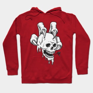 Skull in monster hand Hoodie